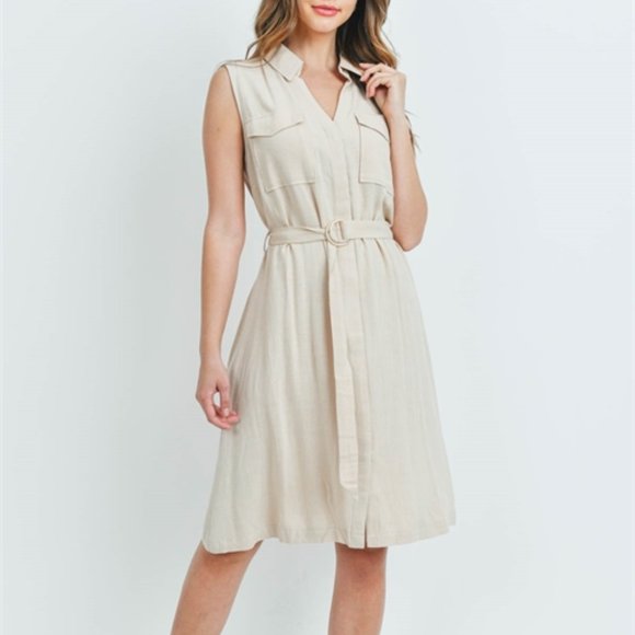 #30 Cream Belted Dress - Picture 8 of 16